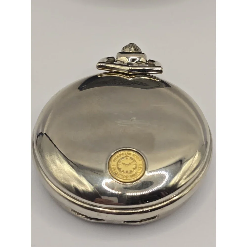 Franklin Mint Harley Davidson Orange Flame Pocket Watch Pouch COA Paper PARTS